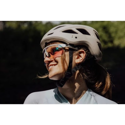 Force ENIGMA PRO bílé lesk,fialové zrc. sklo - cyklistické brýle