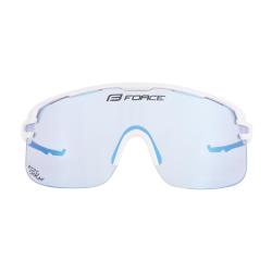 Force EPIC bílé, modré fotochromatické sklo - cyklistické brýle