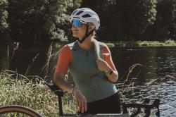 Force EPIC bílé, modré fotochromatické sklo - cyklistické brýle