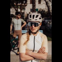 Force EPIC bílé, modré zrc. sklo - cyklistické brýle