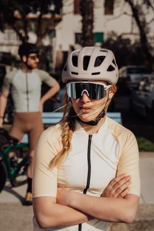 Force EPIC bílé, modré zrc. sklo - cyklistické brýle