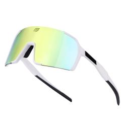 Force GLARE bílé, žluté zrc. sklo cyklistické brýle