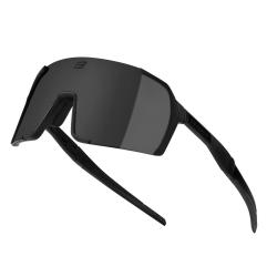 Force GLARE čierne, čierne zrkadlové sklo cyklistické okuliare