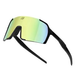 Force GLARE čierne, žlté zrkadlové sklo cyklistické okuliare