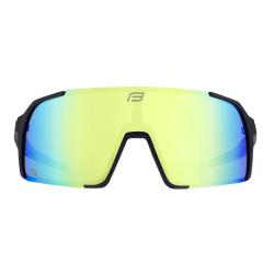 Force GLARE čierne, žlté zrkadlové sklo cyklistické okuliare