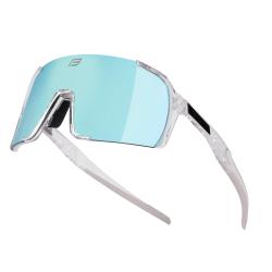 Force GLARE transparentní, modré zrc. sklo - cyklistické brýle