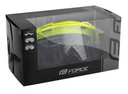 Force GRIME sjezdové brýle černo-fluo, čiré sklo