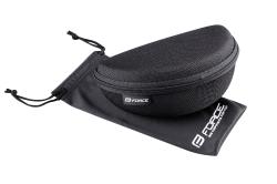 Force GRIP bílé cyklistické brýle - modrá revo skla + šátek Force