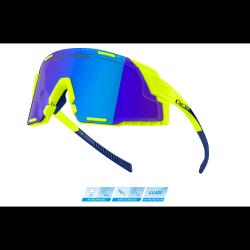 Force GRIP fluo cyklistické okuliare - modré revo sklá Force GRIP fluo cyklistické okuliare - modré revo sklá