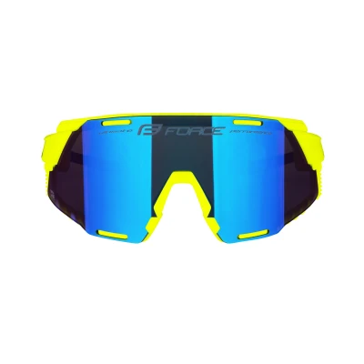 Force GRIP fluo cyklistické brýle - modrá revo skla