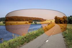 Force MANTRA bílé cyklistické brýle - fialové zrc. sklo