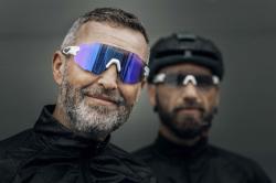 Force MANTRA bílé cyklistické brýle - fialové zrc. sklo