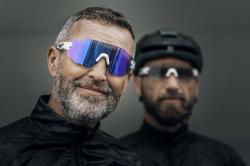 Force MANTRA bílé cyklistické brýle - fialové zrc. sklo