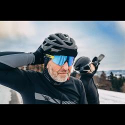Force MANTRA fluo cyklistické brýle - modré zrc. sklo