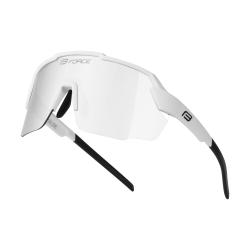 Force PULSE biele cyklistické okuliare, fotochromatické sklo
