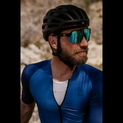 Force PULSE černé cyklistické brýle, modré zrc. sklo