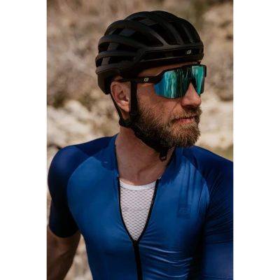 Force PULSE černé cyklistické brýle, modré zrc. sklo