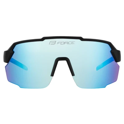 Force PULSE černé cyklistické brýle, modré zrc. sklo