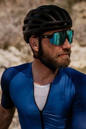 Force PULSE černé cyklistické brýle, modré zrc. sklo