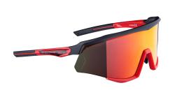 Force SONIC černo-červené cyklistické brýle - červená zrc. skla