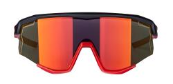 Force SONIC černo-červené cyklistické brýle - červená zrc. skla