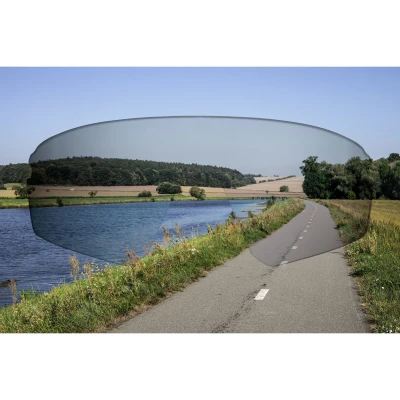 Force SONIC černo-červené cyklistické brýle - červená zrc. skla
