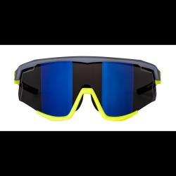 Force SONIC šedo-fluo cyklistické brýle - modro-fial. zrc. skla