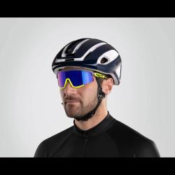 Force SONIC šedo-fluo cyklistické brýle - modro-fial. zrc. skla