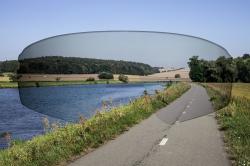 Force SPECTER modro-červené cyklistické brýle - červené zrc. sklo