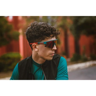 Force SPECTER modro-červené cyklistické brýle - červené zrc. sklo