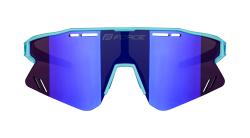 Force SPECTER tyrkysovo-modré cyklistické brýle - modré zrc. sklo