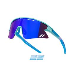 Force SPECTER tyrkysovo-modré cyklistické okuliare - modré zrkadlové sklo