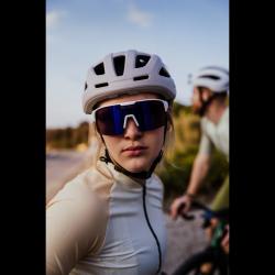 Force SPIRE bílé cyklistické brýle, fialové zrc. sklo