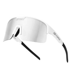 Force SPIRE bílé cyklistické brýle, fotochromatické sklo
