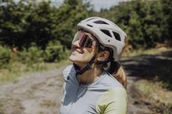 Force STRIVE transparentní, fial-žluté zrc. sklo - cyklistické brýle