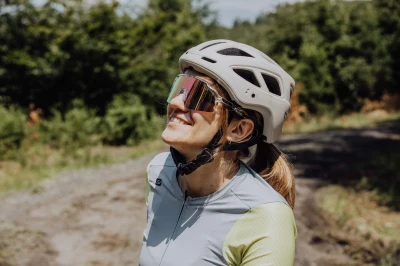 Force STRIVE transparentní, fial-žluté zrc. sklo - cyklistické brýle