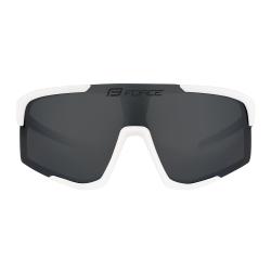 Force ZENITH bílé cyklistické brýle, černé zrc. sklo