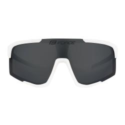 Force ZENITH bílé cyklistické brýle, černé zrc. sklo