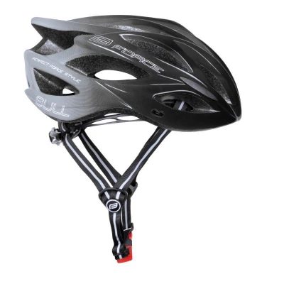 Force BULL HUE černá-šedá cyklistická přilba POUZE S-M 54-58 cm (VÝPRODEJ)