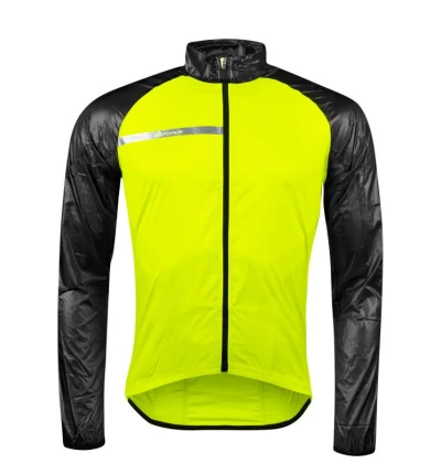 Force WINDPRO fluo-černá neprofuk cyklistická bunda