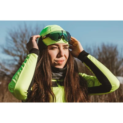 Force Čepice SPLIT zateplená fluo-černá