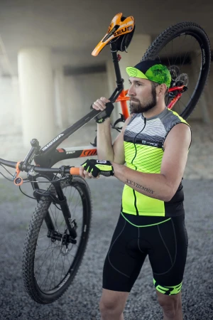 Force Čepička s kšiltem CORE letní černo-fluo