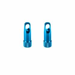 TK 91 Čiapky galuskového ventilčeka s kľúčom,hliník,modré