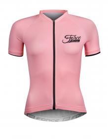 Force CHARM svetloružový dámsky cyklistický dres - kr. rukáv