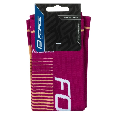 Force Návleky na nohy COMPRESS fialovo-meruňkové