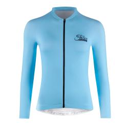 Force CHARM LADY sv.modrý dámský cyklodres - dl. rukáv