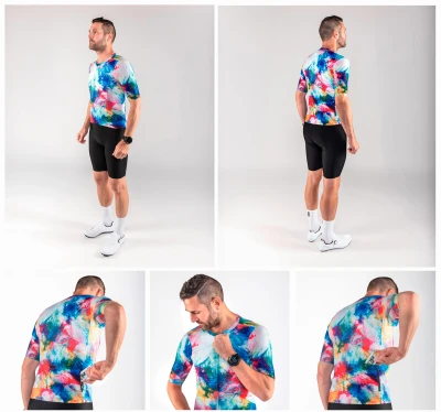 Force CRAZY modro-červený dres - kr. rukáv
