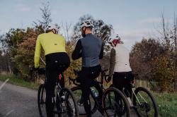 Force ENDLESS modro-čierny cyklodres - dlhý rukáv