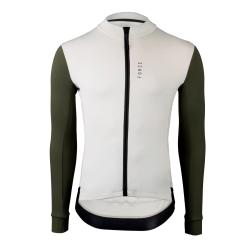 Force ENDLESS béžovo-zelený cyklodres - dlouhý rukáv