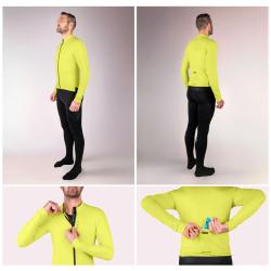 Force ENDLESS fluo cyklistický dres - dlouhý rukáv